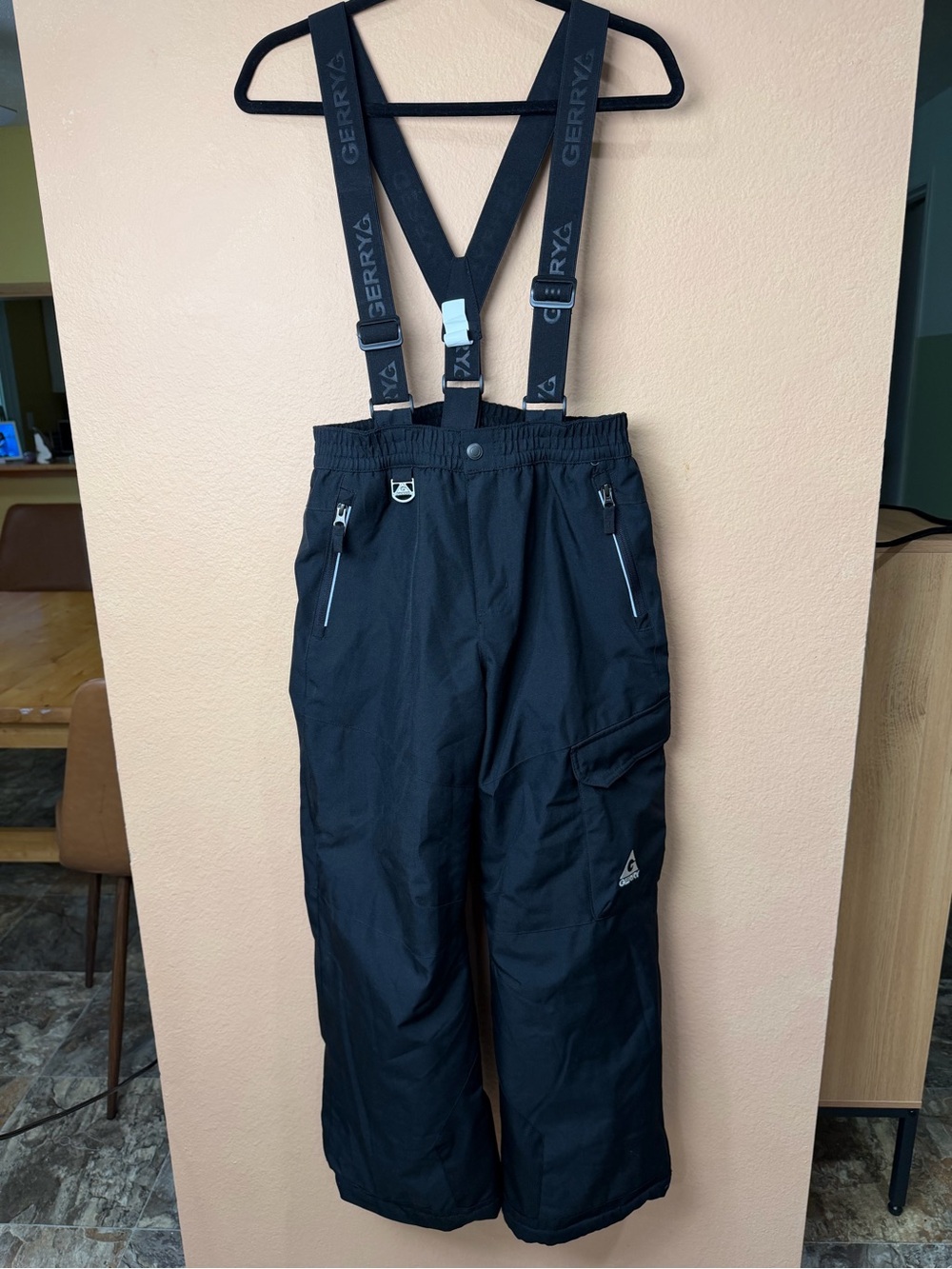 Gerry Weber Kids unisex sz 14/16 Black Snow Pants with Adjustable Suspenders
